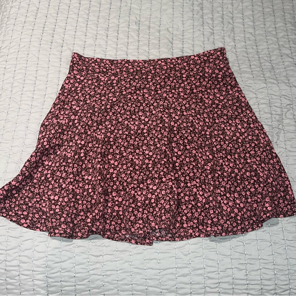 Vici Pink and Brown Skorts Flowy Design